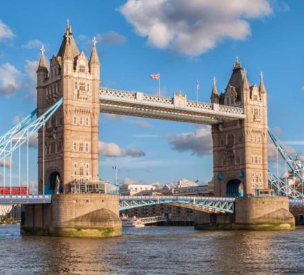 Disembarkation in London London Tower bridge