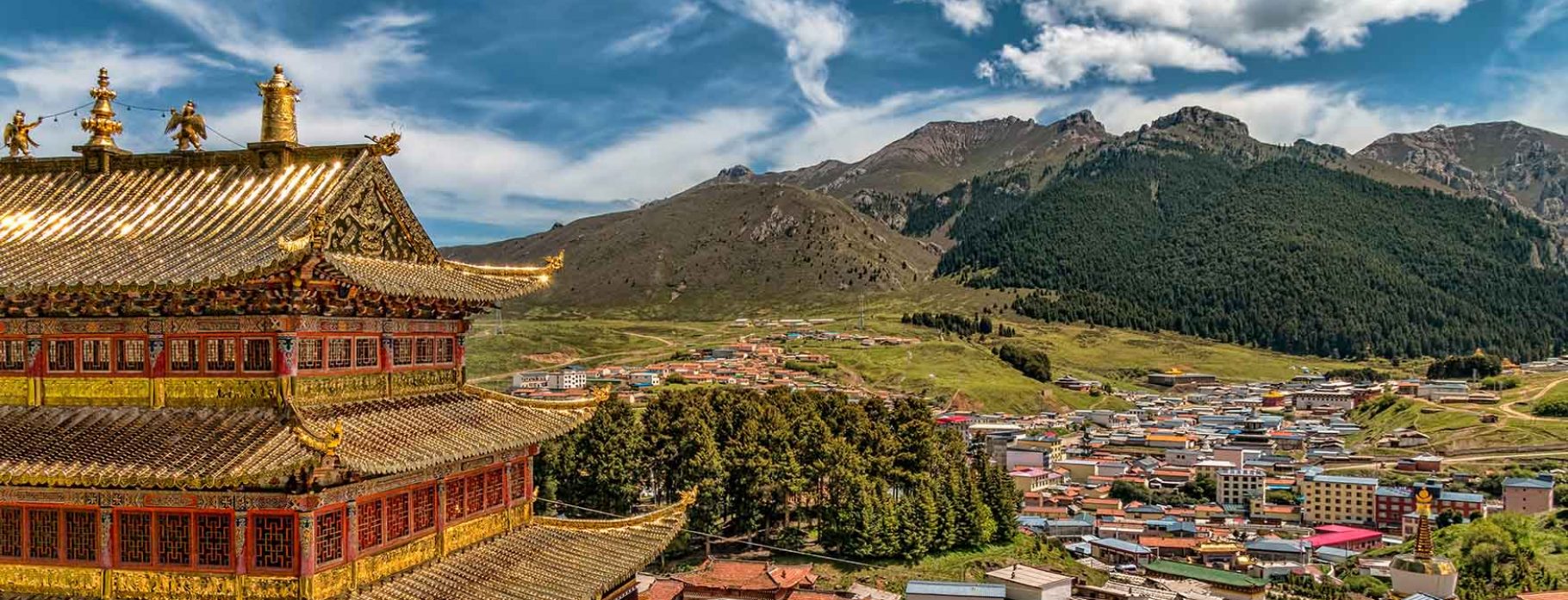 Overview of Gansu, Langmusi Town, Tibet