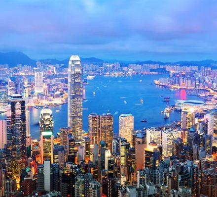 Departure at Hong Kong