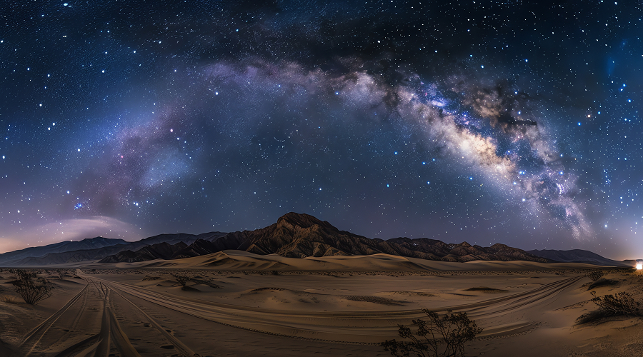 Milky-Way-galaxy-stretching-across-the-Gobi-Desert-night-sky